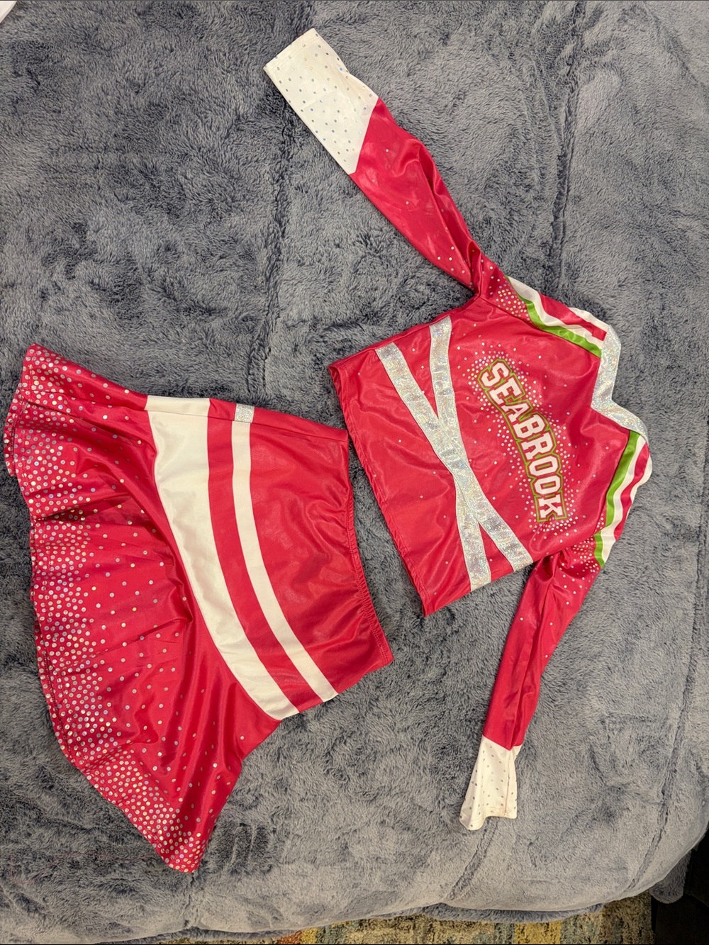 Disney Red and White Seabrook Cheer Costume Set